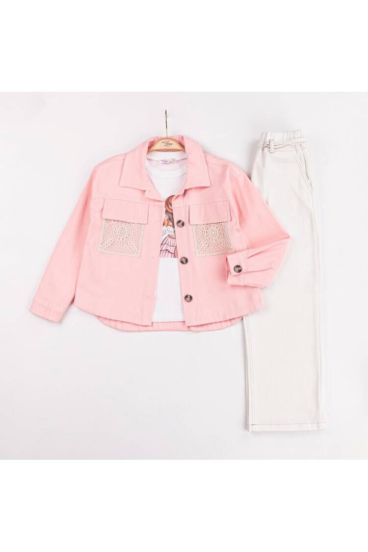 Wholesale Girls 3-Pieces Jacket, Body and Pants Set 6-10Y - Brand: Miss Lore - Kids & Baby Clothes Wholesale - Globality Store