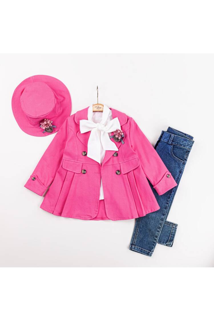 Wholesale Girls 3-Pieces Jacket, T-shirt and Denim Pants Set 2-6Y - Brand: Miss Lore - Kids & Baby Clothes Wholesale - Globality Store