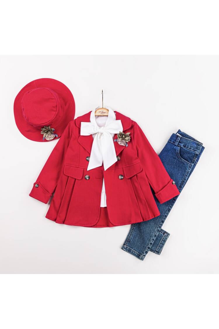 Wholesale Girls 3-Pieces Jacket, T-shirt and Denim Pants Set 2-6Y - Brand: Miss Lore - Kids & Baby Clothes Wholesale - Globality Store