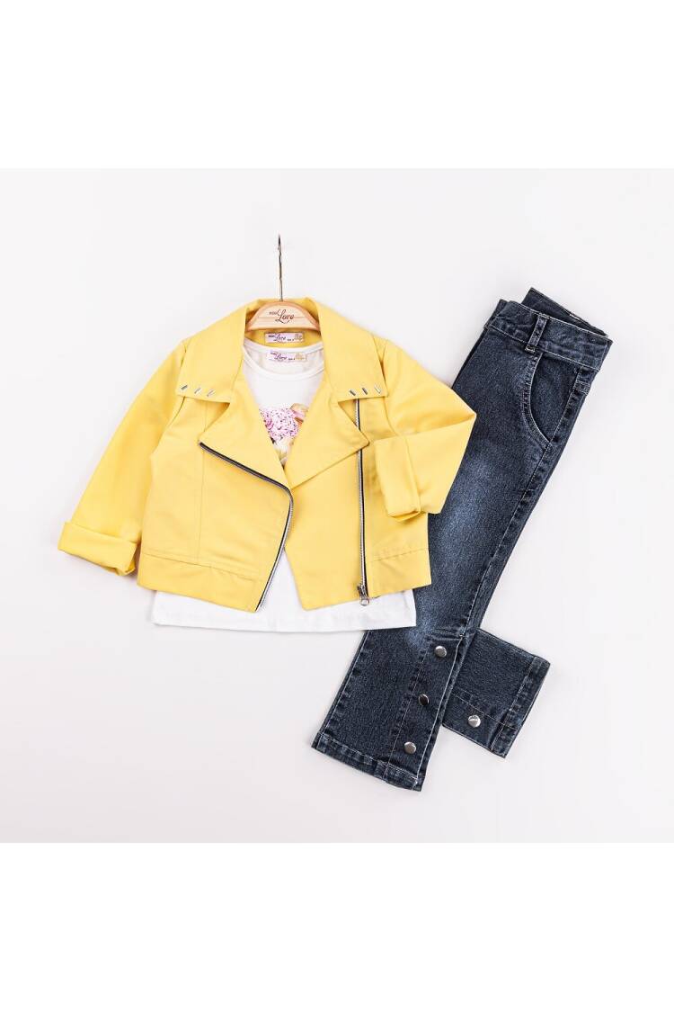 Wholesale Girls 3-Pieces Jacket, T-shirt and Pants Set 2-6Y - Brand: Miss Lore - Kids & Baby Clothes Wholesale - Globality Store