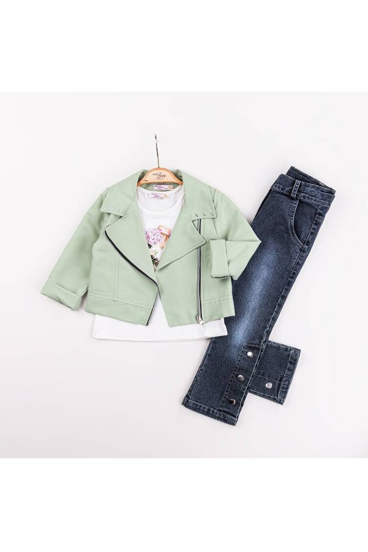 Wholesale Girls 3-Pieces Jacket, T-shirt and Pants Set 2-6Y - Brand: Miss Lore - Kids & Baby Clothes Wholesale - Globality Store