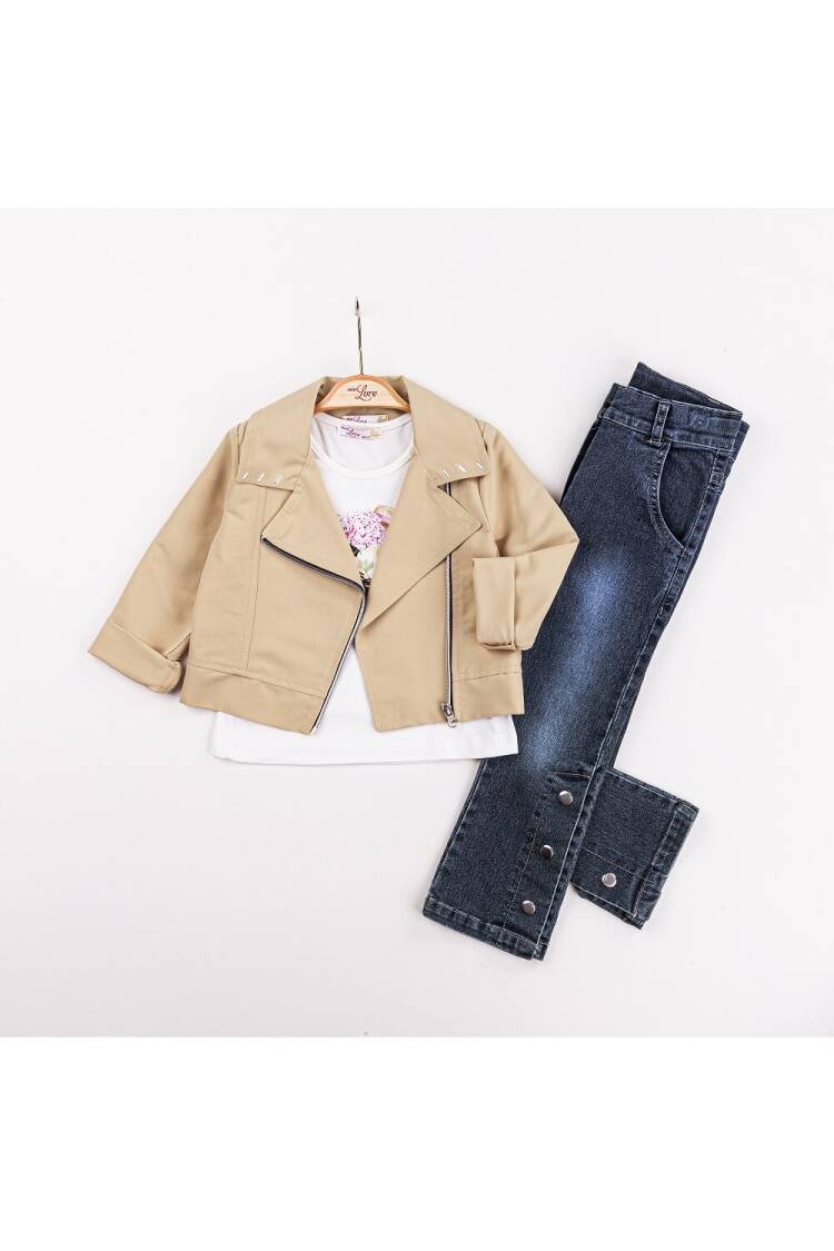 Wholesale Girls 3-Pieces Jacket, T-shirt and Pants Set 2-6Y - Brand: Miss Lore - Kids & Baby Clothes Wholesale - Globality Store