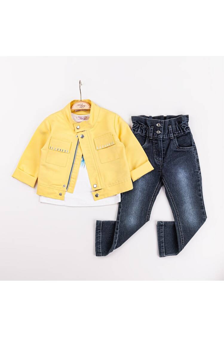 Wholesale Girls 3-Pieces Jacket, T-shirt and Pants Set 2-6Y - Brand: Miss Lore - Kids & Baby Clothes Wholesale - Globality Store