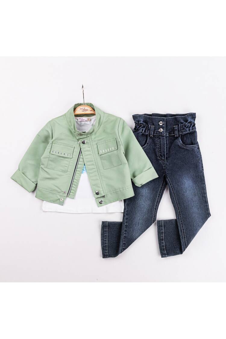 Wholesale Girls 3-Pieces Jacket, T-shirt and Pants Set 2-6Y - Brand: Miss Lore - Kids & Baby Clothes Wholesale - Globality Store