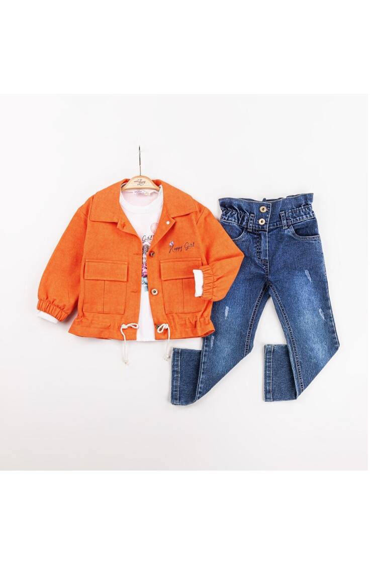 Wholesale Girls 3-Pieces Jacket, T-shirt and Pants Set 2-6Y - Brand: Miss Lore - Kids & Baby Clothes Wholesale - Globality Store