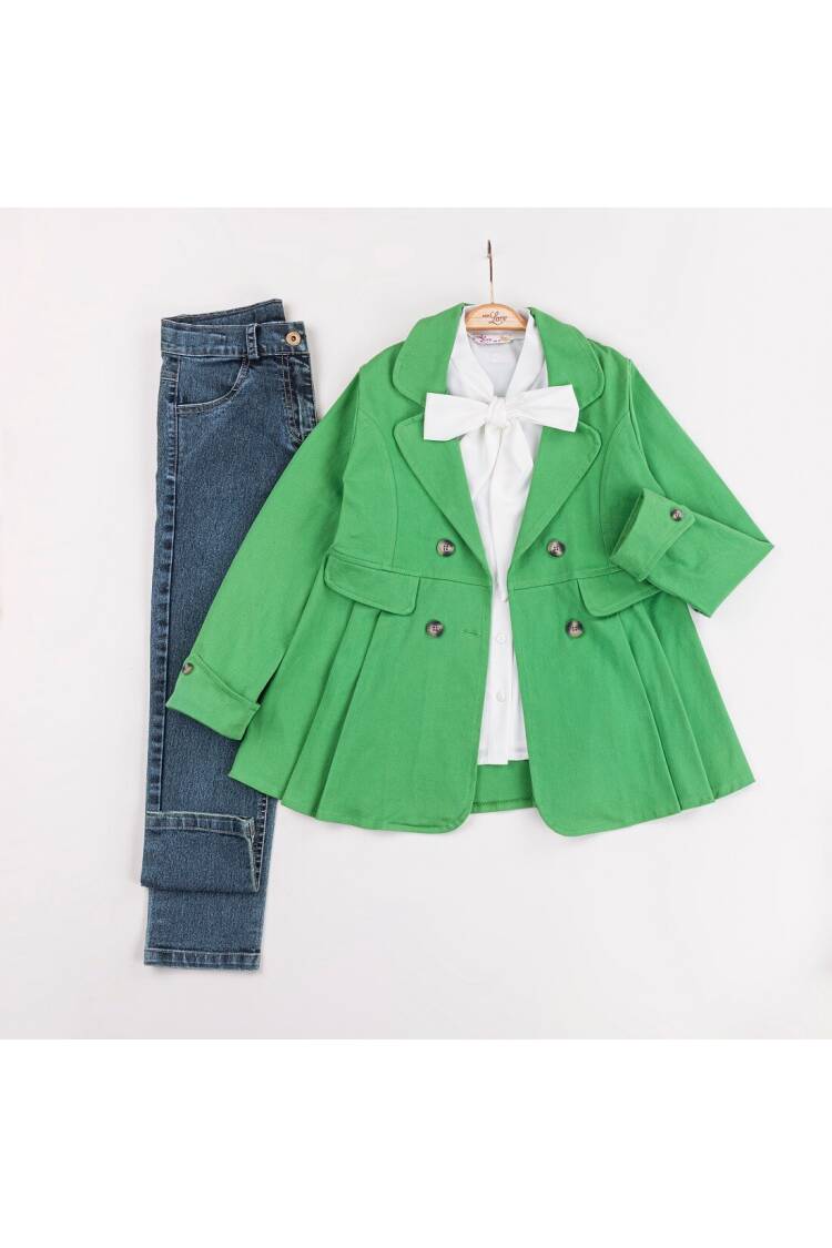 Wholesale Girls 3-Pieces Jacket, T-shirt and Pants Set 6-10Y - Brand: Miss Lore - Kids & Baby Clothes Wholesale - Globality Store