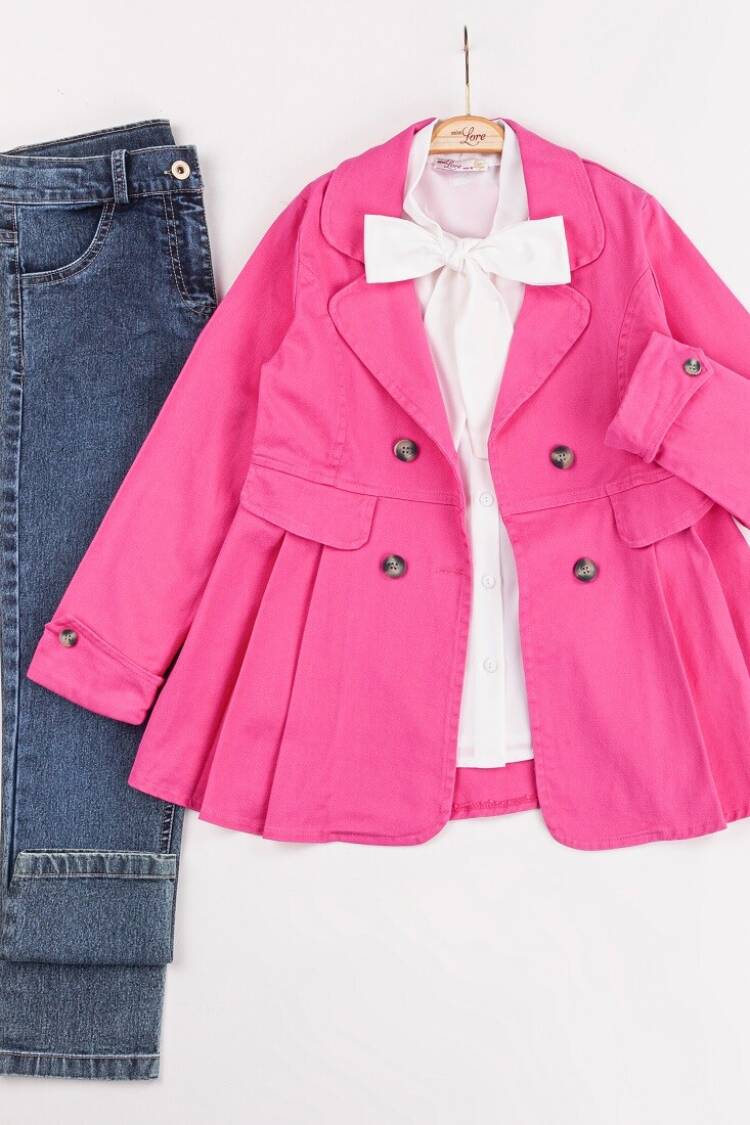 Wholesale Girls 3-Pieces Jacket, T-shirt and Pants Set 6-10Y - Brand: Miss Lore - Kids & Baby Clothes Wholesale - Globality Store