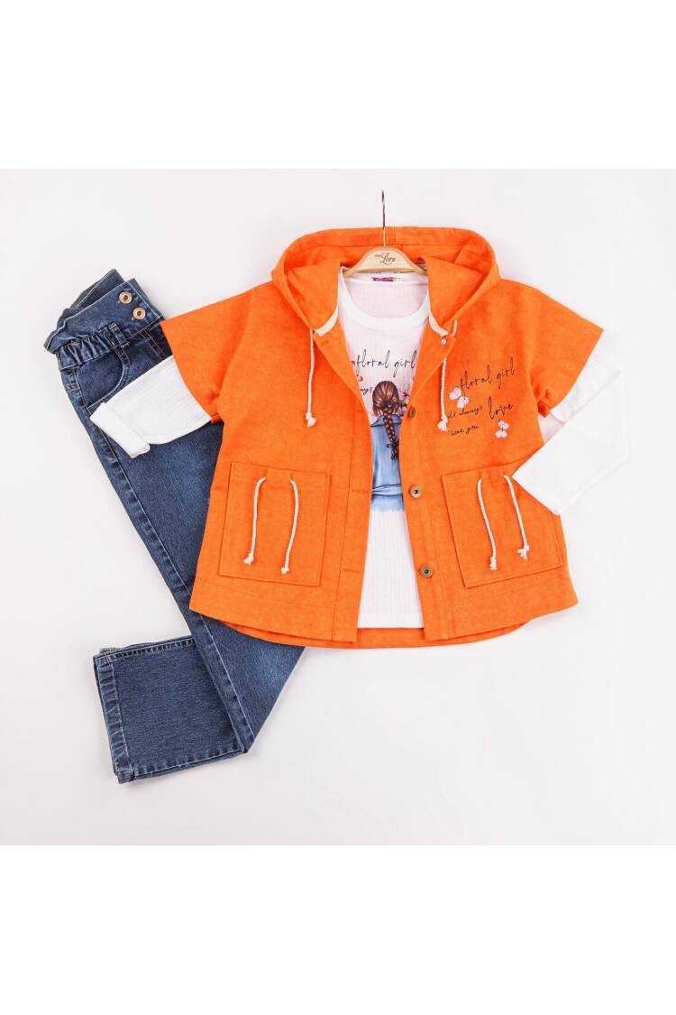 Wholesale Girls 3-Pieces Jacket, T-shirt and Pants Set 6-10Y - Brand: Miss Lore - Kids & Baby Clothes Wholesale - Globality Store
