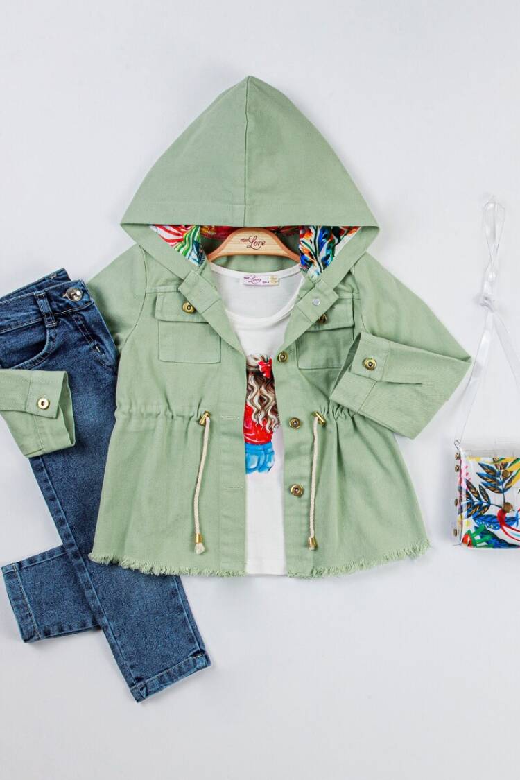 Wholesale Girl's 4-Piece Bag, Jacket, T-Shirt and Denim Pants Set 2-6Y - Brand: Miss Lore - Kids & Baby Clothes Wholesale - Globality Store