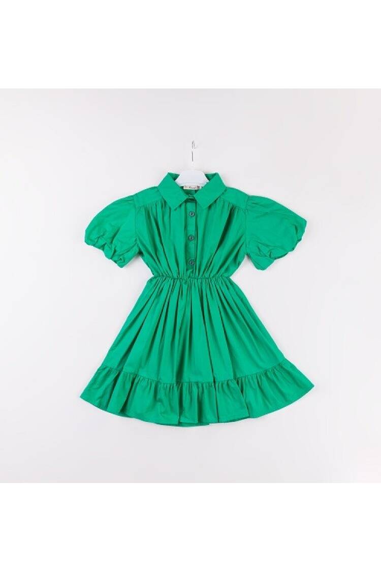 Wholesale Girls Balloon Sleeve Dress 7-10Y - Brand: Büşra Bebe - Kids & Baby Clothes Wholesale - Globality Store