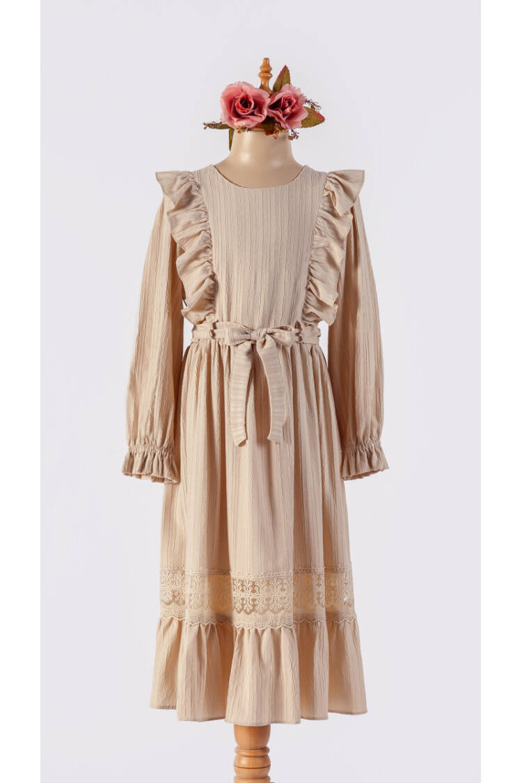 Wholesale Girls' Belted Dress 6-12Y - Brand: Tivido - Kids & Baby Clothes Wholesale - Globality Store