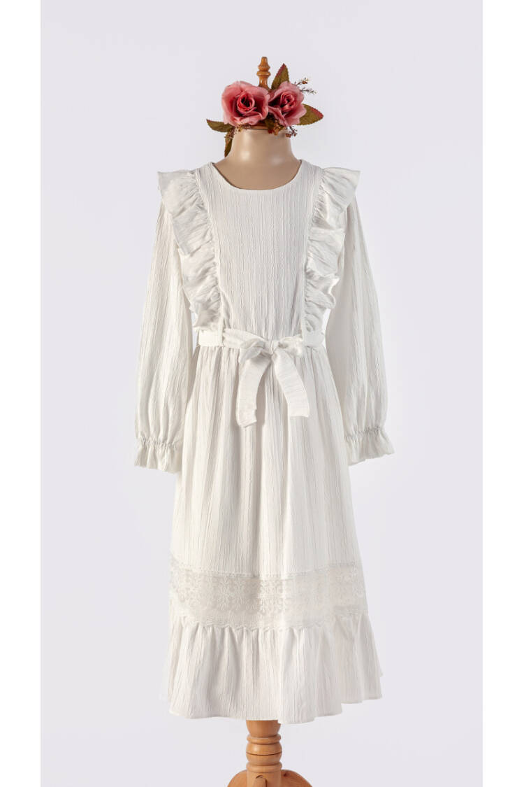 Wholesale Girls' Belted Dress 6-12Y - Brand: Tivido - Kids & Baby Clothes Wholesale - Globality Store