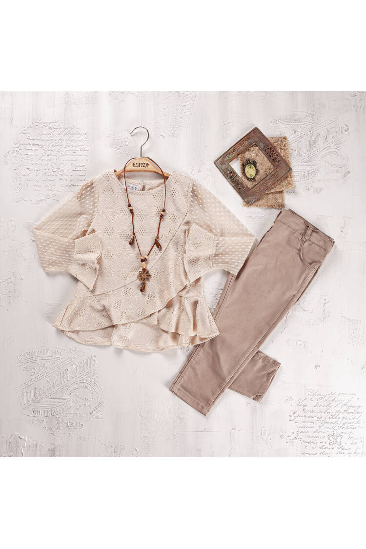 Wholesale Girls Blouse and Trouser Set 5-8Y - Brand: Elayza - Kids & Baby Clothes Wholesale - Globality Store