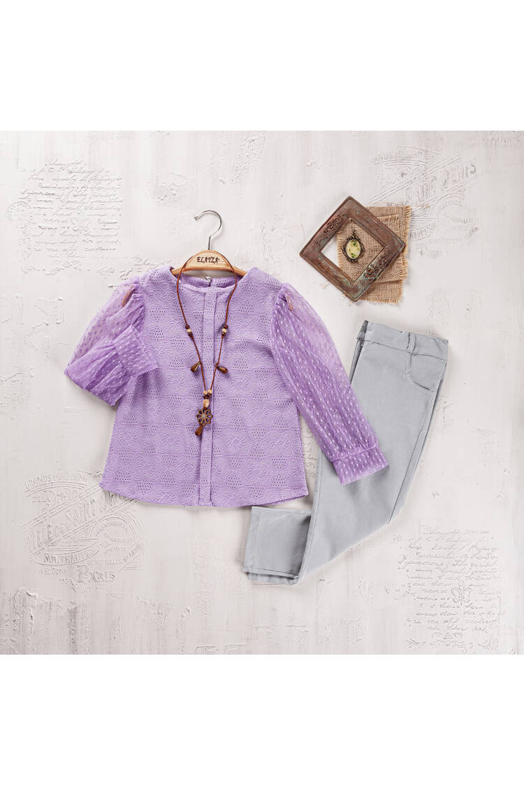 Wholesale Girls Blouse and Trouser Set 9-12Y - Brand: Elayza - Kids & Baby Clothes Wholesale - Globality Store