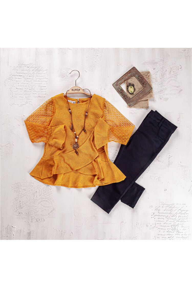 Wholesale Girls Blouse and Trouser Set 9-1Y - Brand: Elayza - Kids & Baby Clothes Wholesale - Globality Store