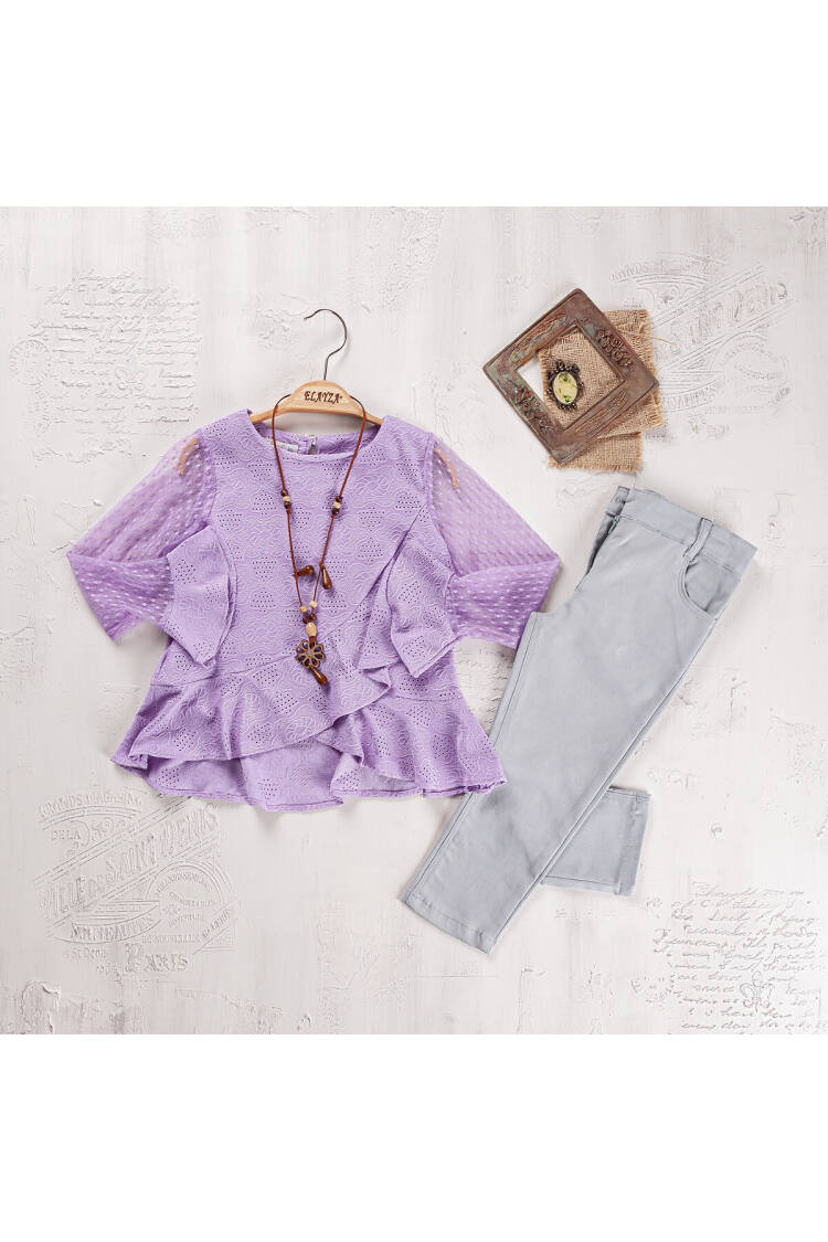 Wholesale Girls Blouse and Trouser Set 9-1Y - Brand: Elayza - Kids & Baby Clothes Wholesale - Globality Store