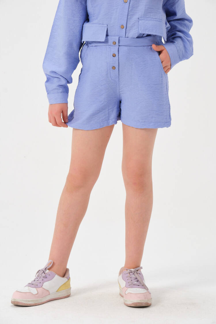 Wholesale Girls Button Detailed Shorts 8-15Y - Brand: Jazziee - Kids & Baby Clothes Wholesale - Globality Store