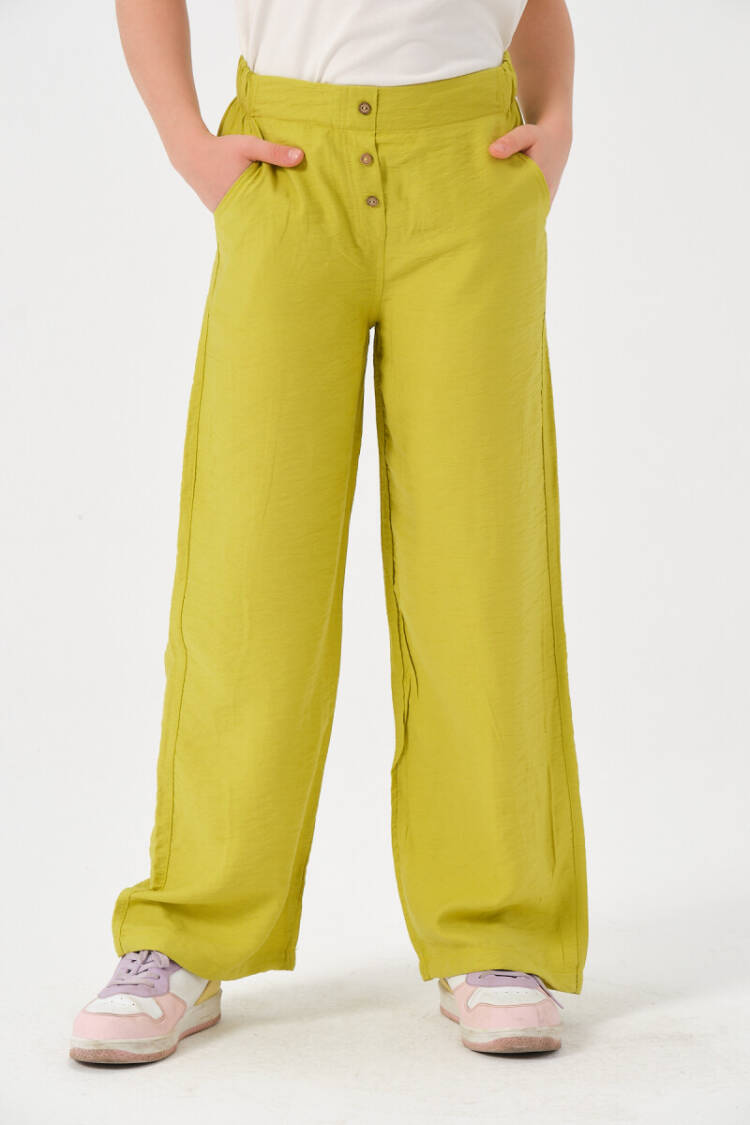Wholesale Girls Button Detailed Wide Leg Pants 8-15Y - Brand: Jazziee - Kids & Baby Clothes Wholesale - Globality Store