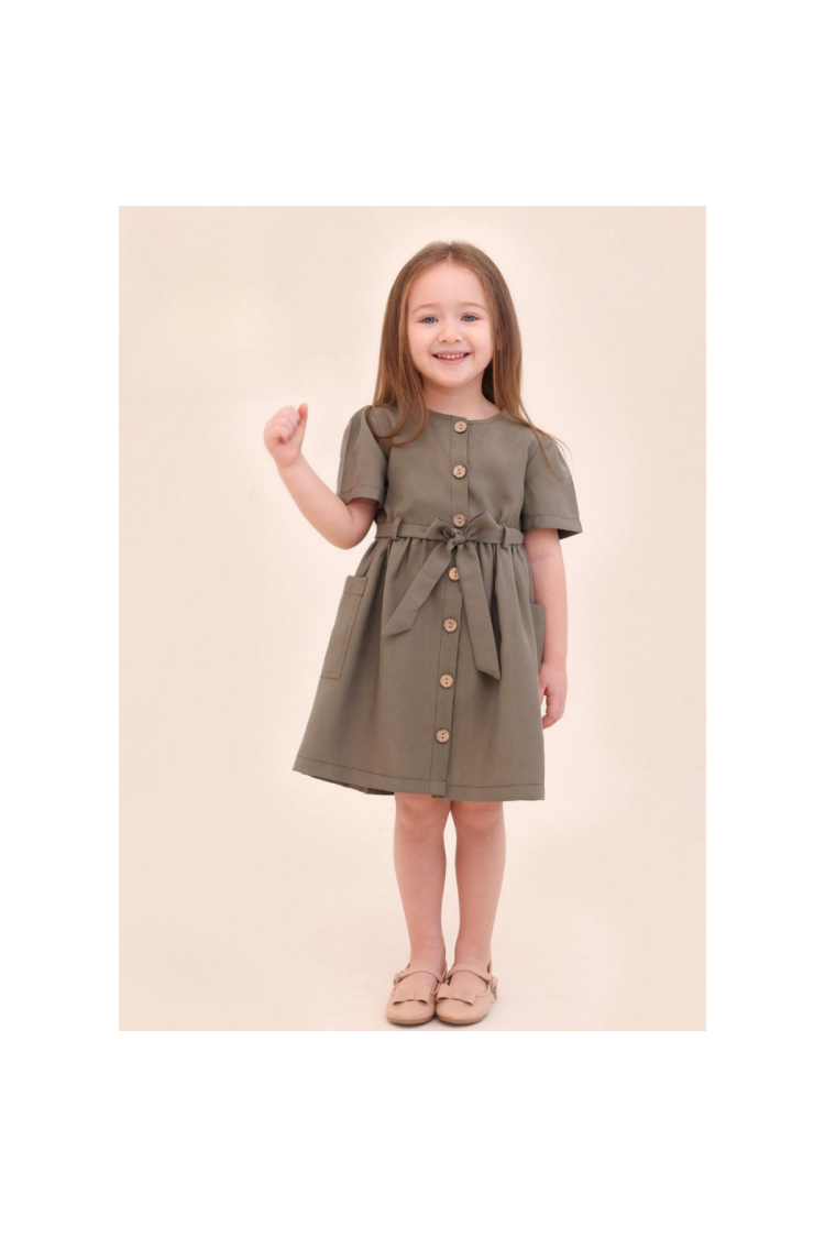 Wholesale Girl's Button Dress 2-5Y - Brand: Lilax - Kids & Baby Clothes Wholesale - Globality Store