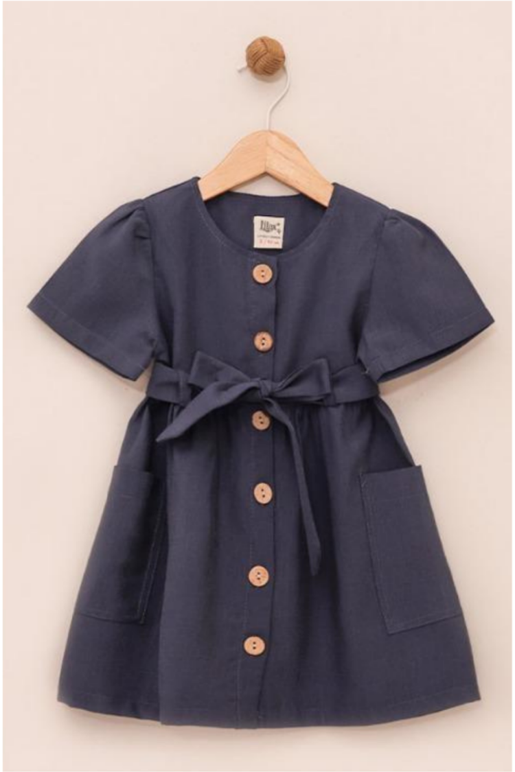 Wholesale Girl's Button Dress 2-5Y - Brand: Lilax - Kids & Baby Clothes Wholesale - Globality Store