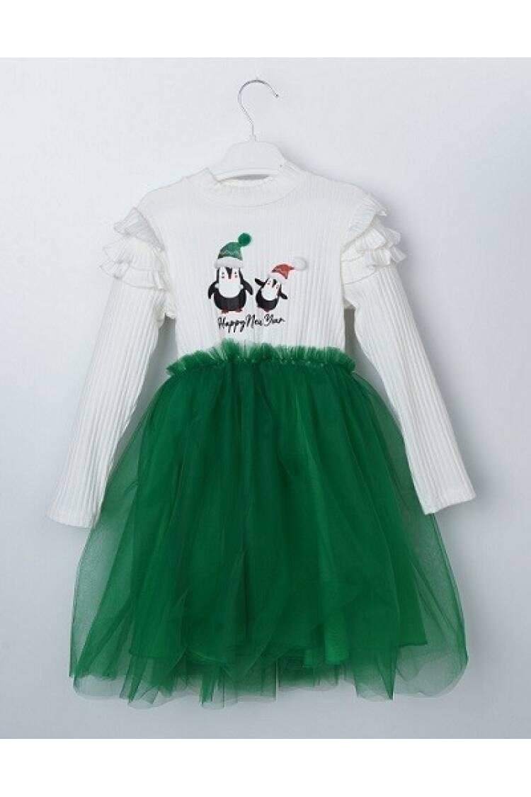 Wholesale Girls Christmas Tulle Dress 3-6Y - Brand: Büşra Bebe - Kids & Baby Clothes Wholesale - Globality Store