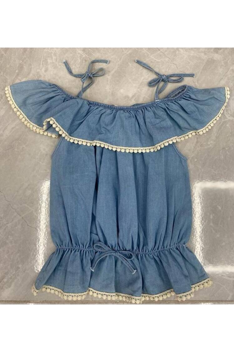Wholesale Girls Denim Blouse 8-11Y - Brand: Büşra Bebe - Kids & Baby Clothes Wholesale - Globality Store