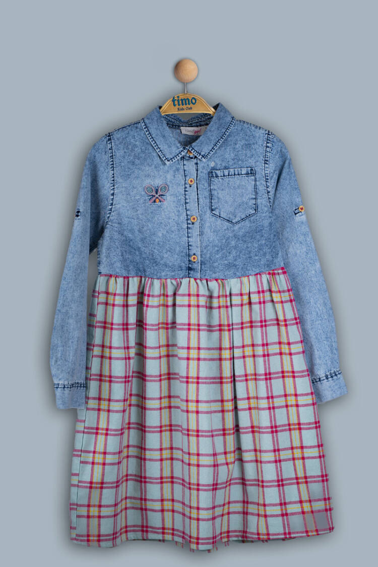 Wholesale Girls Denim Dress 6-9Y - Brand: Timo - Kids & Baby Clothes Wholesale - Globality Store