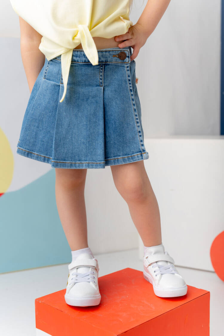 Wholesale Girl's Denim Pleated Skirt 3-14Y - Brand: Zeyland - Kids & Baby Clothes Wholesale - Globality Store