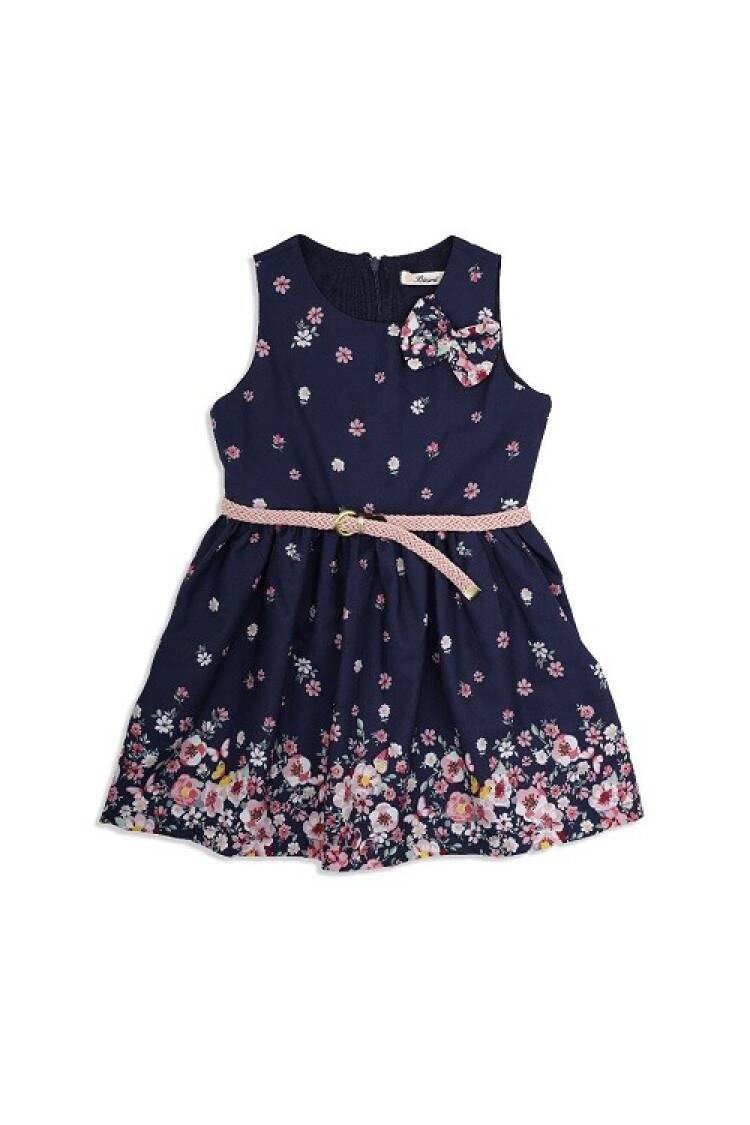 Wholesale Girls Dress With Belt 3-6Y - Brand: Büşra Bebe - Kids & Baby Clothes Wholesale - Globality Store