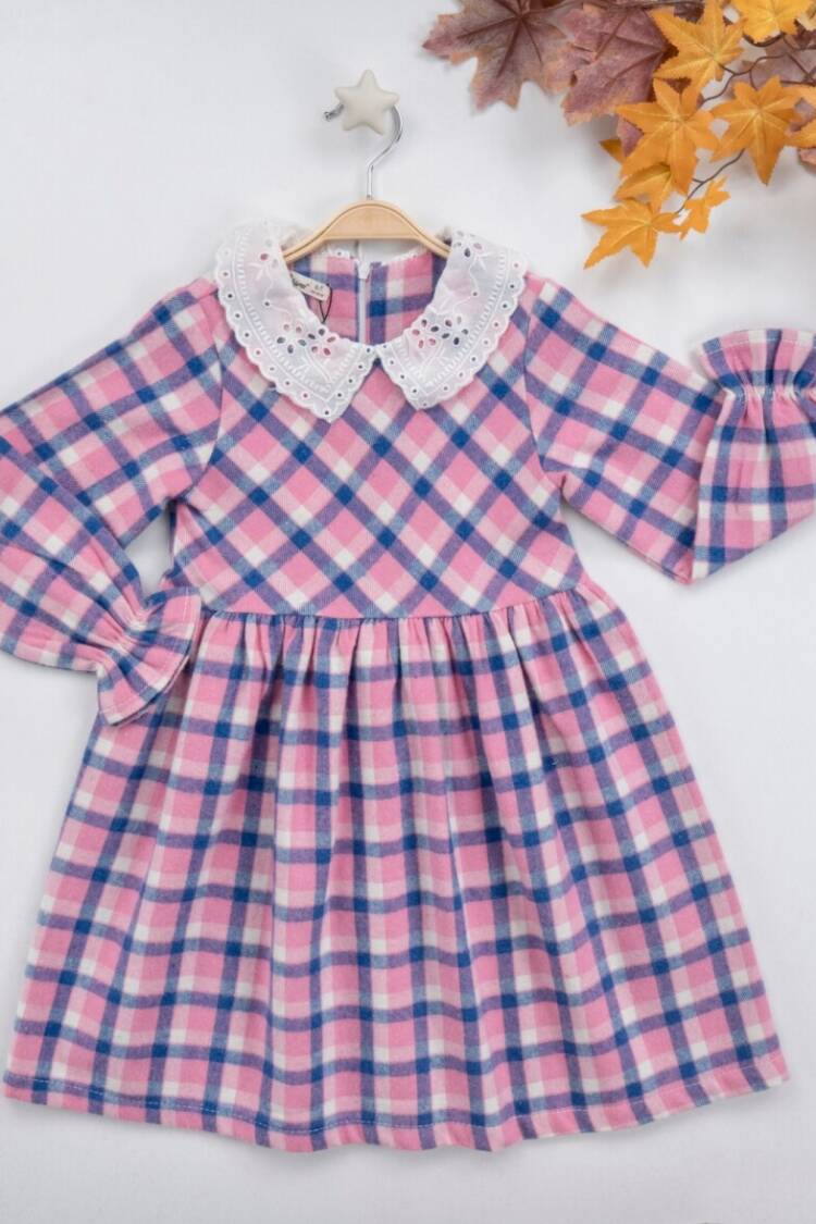 Wholesale Girls Dress with Brode Collar 7-10Y Busra Bebe - Brand: Büşra Bebe - Kids & Baby Clothes Wholesale - Globality Store