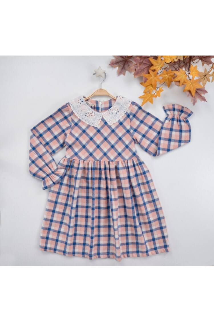 Wholesale Girls Dress with Brode Collar 7-10Y Busra Bebe - Brand: Büşra Bebe - Kids & Baby Clothes Wholesale - Globality Store