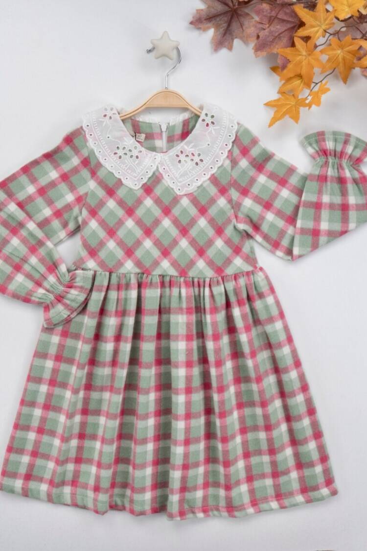 Wholesale Girls Dress with Brode Collar 7-10Y Busra Bebe - Brand: Büşra Bebe - Kids & Baby Clothes Wholesale - Globality Store