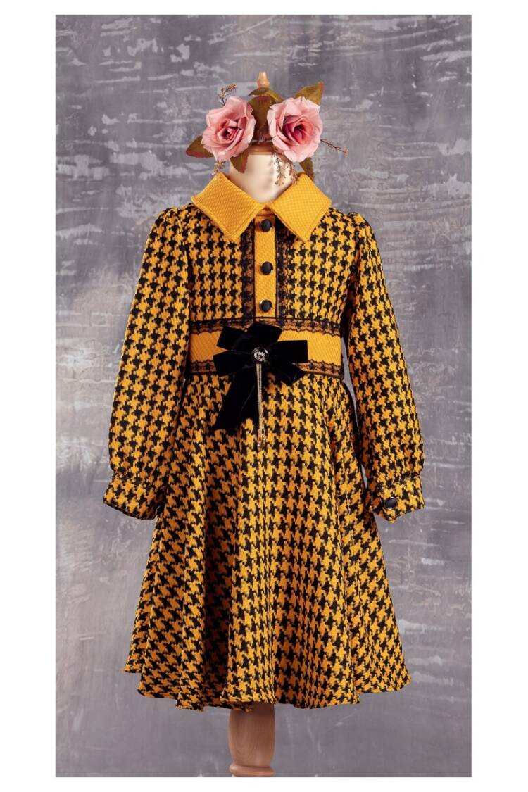 Wholesale Girls Dress with Button 6-12Y - Brand: Tivido - Kids & Baby Clothes Wholesale - Globality Store