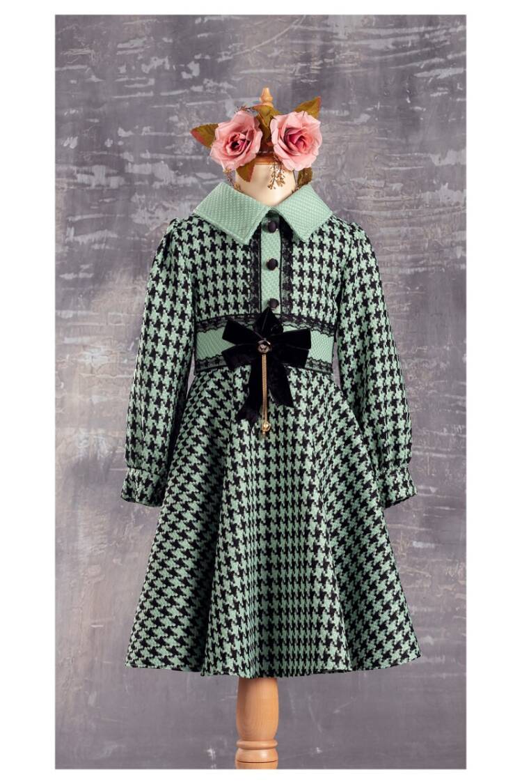 Wholesale Girls Dress with Button 6-12Y - Brand: Tivido - Kids & Baby Clothes Wholesale - Globality Store