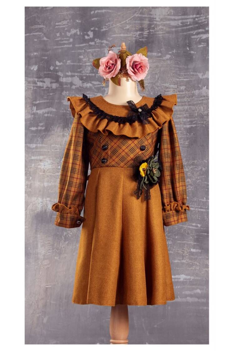 Wholesale Girls Dress with Flower 6-12Y - Brand: Tivido - Kids & Baby Clothes Wholesale - Globality Store