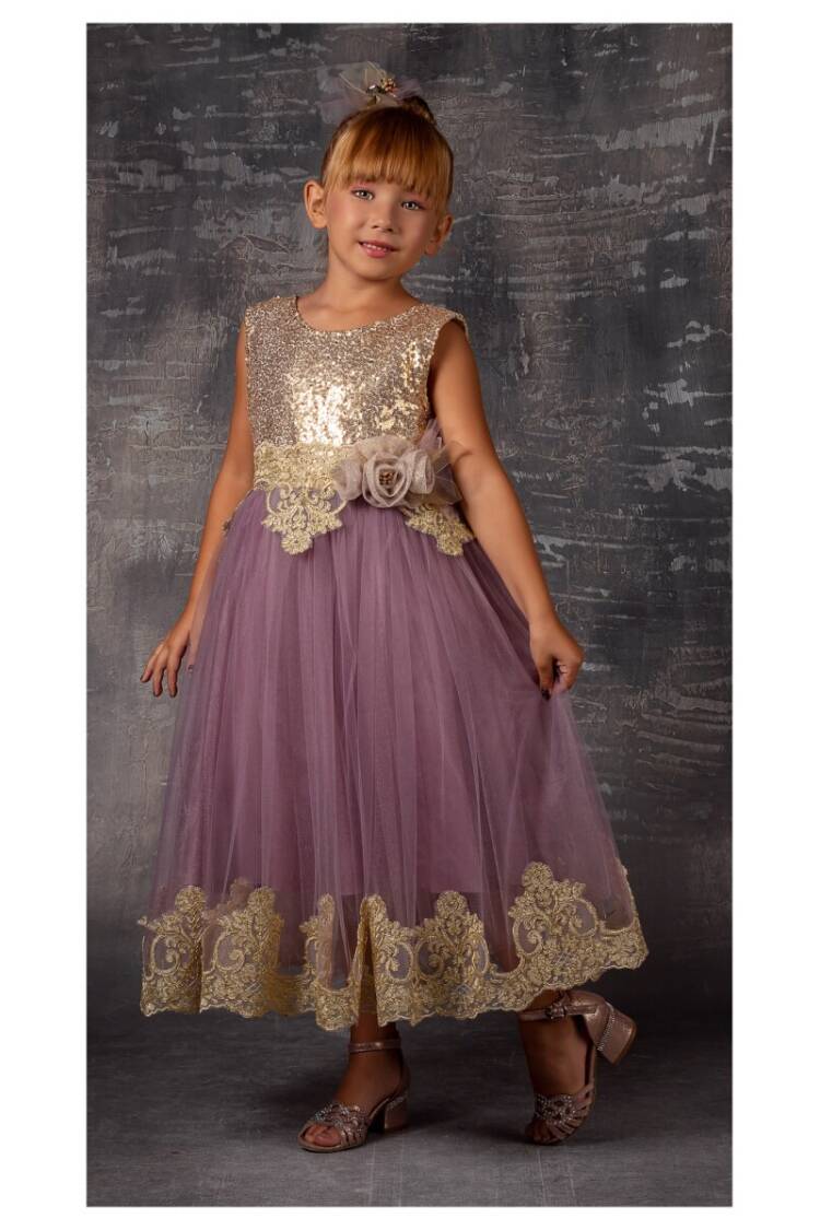 Wholesale Girls Dress with Flower 6-12Y - Brand: Tivido - Kids & Baby Clothes Wholesale - Globality Store
