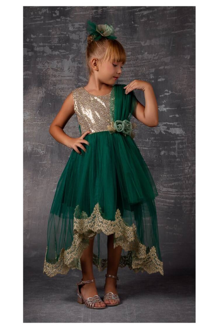 Wholesale Girls Dress with Flower 6-12Y - Brand: Tivido - Kids & Baby Clothes Wholesale - Globality Store