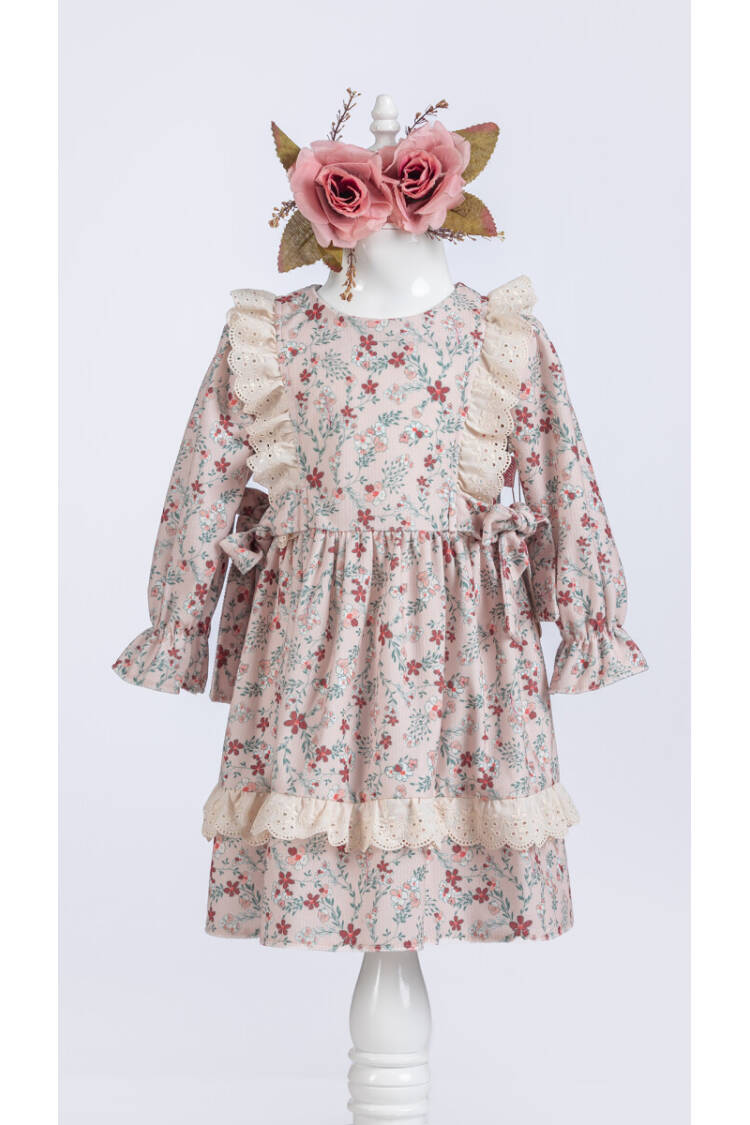 Wholesale Girls Dress with Flowers Printed 2-5Y - Brand: Tivido - Kids & Baby Clothes Wholesale - Globality Store