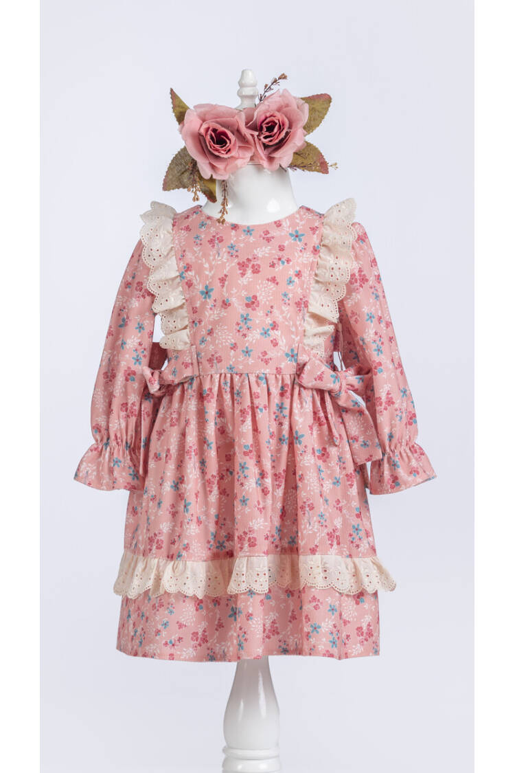 Wholesale Girls Dress with Flowers Printed 2-5Y - Brand: Tivido - Kids & Baby Clothes Wholesale - Globality Store