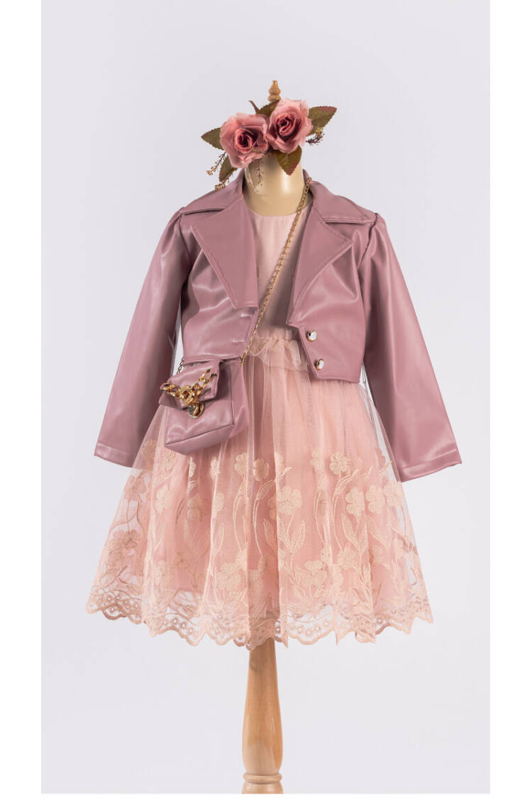 Wholesale Girls Dress with Jacket and Bag 6-12Y - Brand: Tivido - Kids & Baby Clothes Wholesale - Globality Store