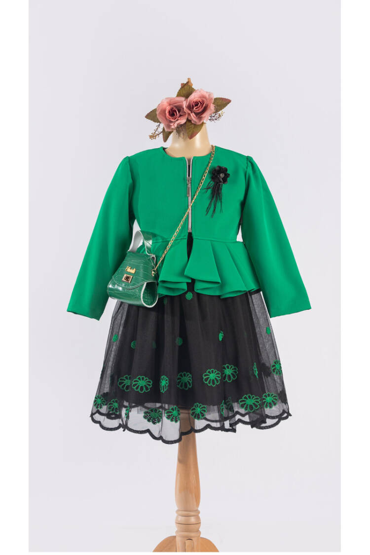 Wholesale Girls Dress with Jacket and Bag 6-12Y - Brand: Tivido - Kids & Baby Clothes Wholesale - Globality Store