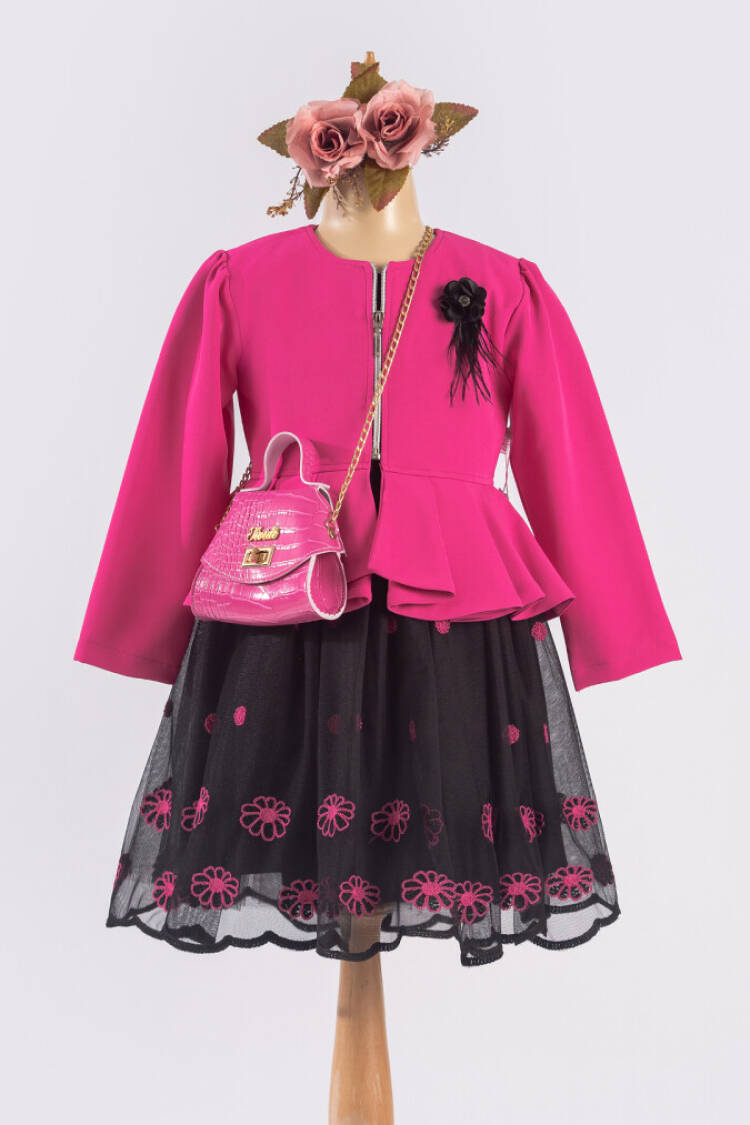 Wholesale Girls Dress with Jacket and Bag 6-12Y - Brand: Tivido - Kids & Baby Clothes Wholesale - Globality Store