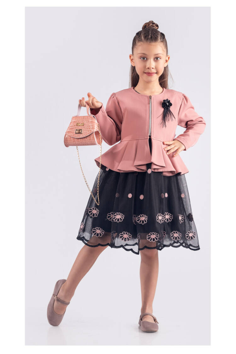 Wholesale Girls Dress with Jacket and Bag 6-12Y - Brand: Tivido - Kids & Baby Clothes Wholesale - Globality Store