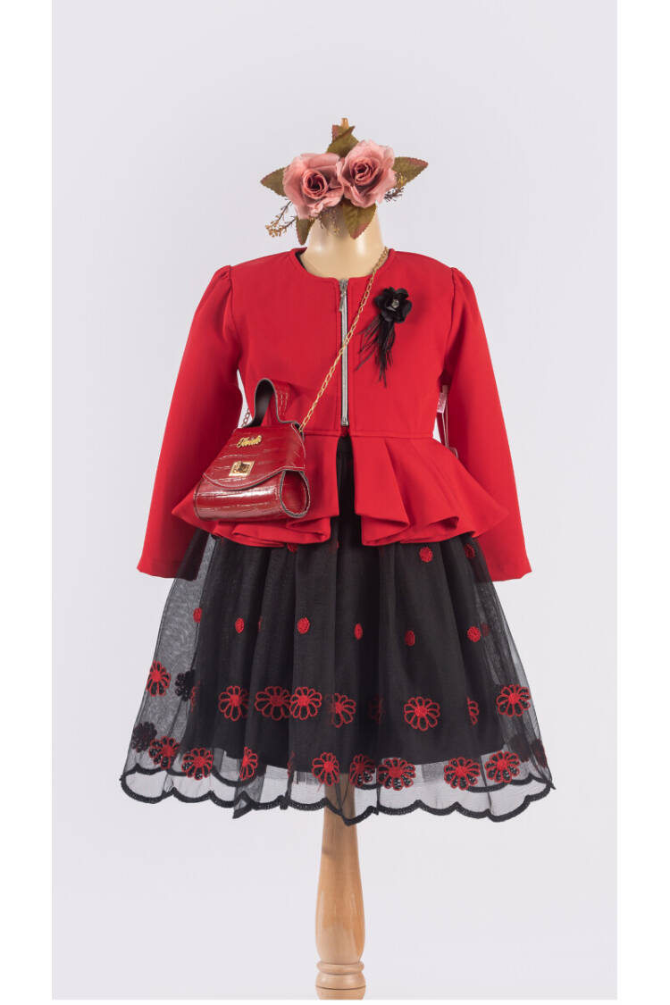 Wholesale Girls Dress with Jacket and Bag 6-12Y - Brand: Tivido - Kids & Baby Clothes Wholesale - Globality Store