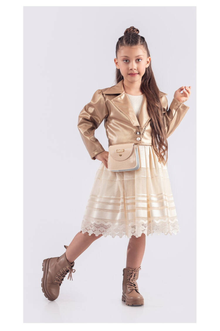 Wholesale Girls Dress with Jacket and Bag 6-12Y - Brand: Tivido - Kids & Baby Clothes Wholesale - Globality Store