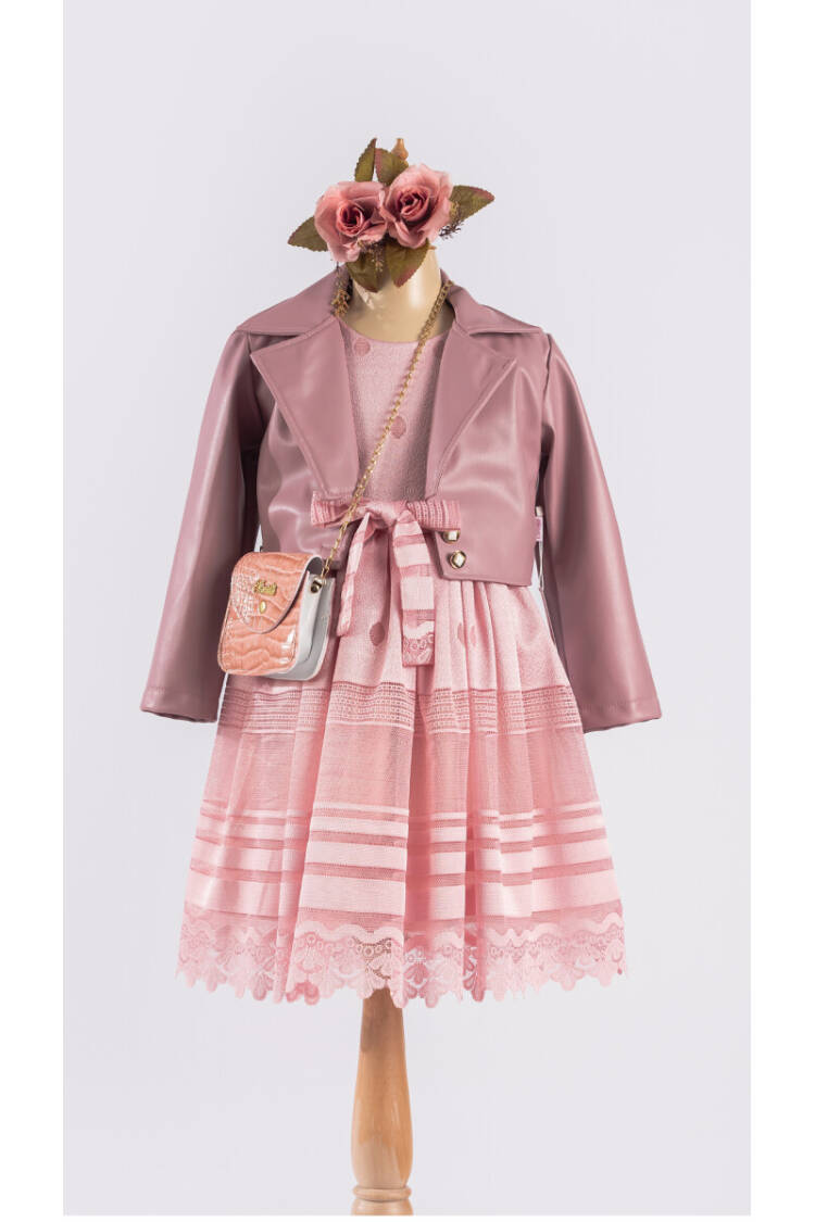 Wholesale Girls Dress with Jacket and Bag 6-12Y - Brand: Tivido - Kids & Baby Clothes Wholesale - Globality Store