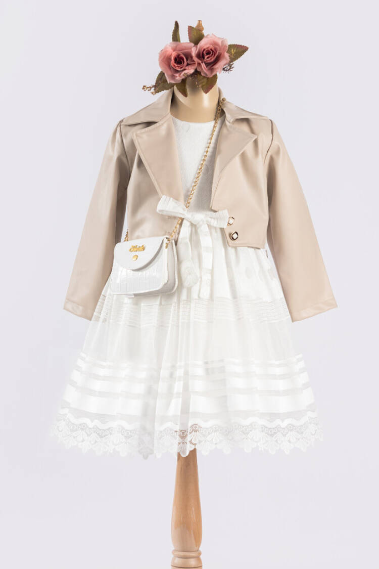 Wholesale Girls Dress with Jacket and Bag 6-12Y - Brand: Tivido - Kids & Baby Clothes Wholesale - Globality Store