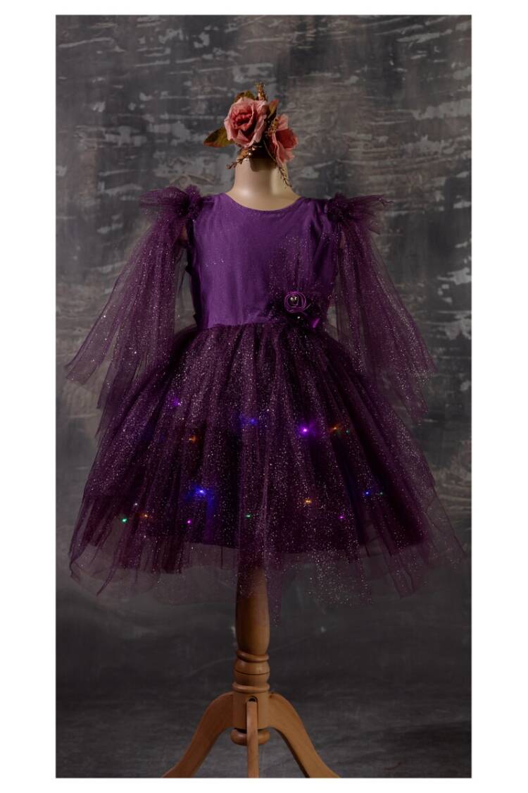 Wholesale Girls Dress with Light 5-8Y - Brand: Tivido - Kids & Baby Clothes Wholesale - Globality Store