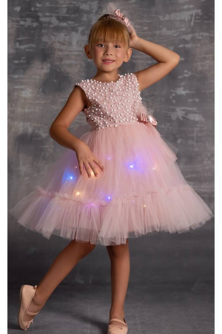 Wholesale Girls Dress with Lights 5-8Y - Brand: Tivido - Kids & Baby Clothes Wholesale - Globality Store