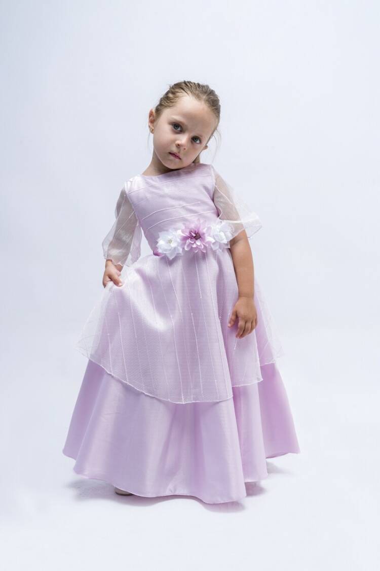 Wholesale Girls Dress with Striped and Tulle 6-9Y - Brand: Wecan - Kids & Baby Clothes Wholesale - Globality Store